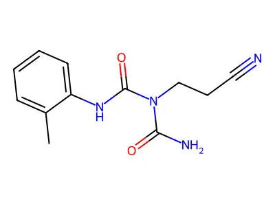 Imidodicarbonic diamide, N-(2-cyanoethyl)-2-methyl-N'-phenyl- structure