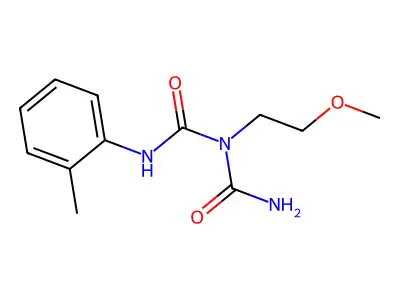 Imidodicarbonic diamide, N-(2-methoxyethyl)-2-methyl-N'-phenyl- structure
