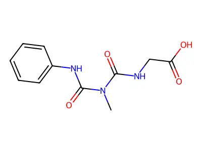 Glycine, N-((methyl((phenylamino)carbonyl)amino)carbonyl)-, hydrate structure