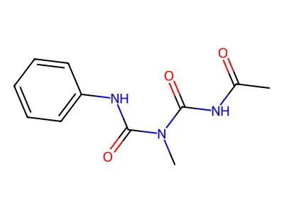 Acetamide, N-((methyl((phenylamino)carbonyl)amino)carbonyl)- structure