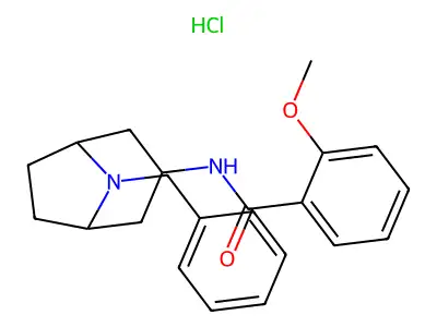 exo-2-Methoxy-N-(8-benzyl-8-azabicyclo(3.2.1)oct-3-yl)benzamide hydrochloride structure