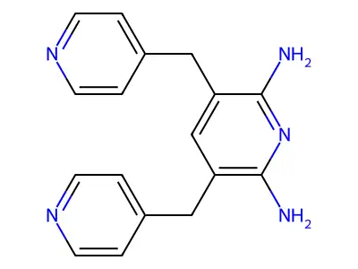 3,5-Bis(pyridin-4-ylmethyl)pyridine-2,6-diamine structure