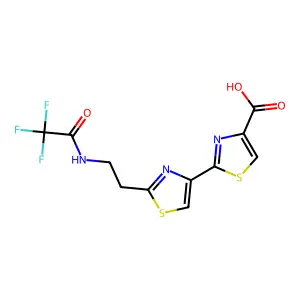 2'-[2-(2,2,2-Trifluoroacetamido)ethyl][2,4'-bi-1,3-thiazole]-4-carboxylic acid structure