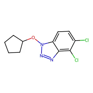 4,5-Dichloro-1-cyclopentyloxybenzotriazole structure