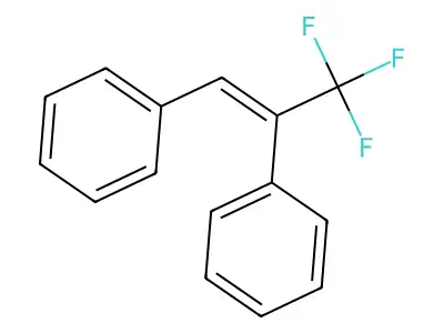 (3,3,3-Trifluoro-1-phenylprop-1-EN-2-YL)benzene structure
