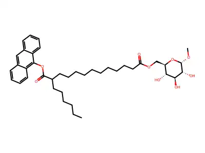 Methyl alpha-D-6-(12-(9-anthroyl)stearoyl)glucoside structure