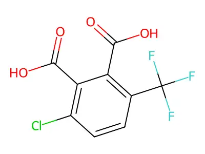 3-chloro-6-(trifluoromethyl)phthalic Acid structure