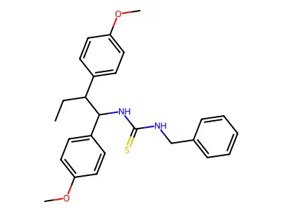 1-Benzyl-3-[1,2-bis(4-methoxyphenyl)butyl]thiourea structure