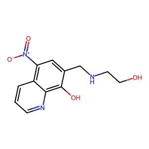 7-{[(2-Hydroxyethyl)amino]methyl}-5-nitroquinolin-8-ol structure