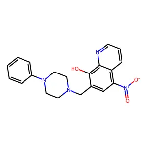 5-Nitro-7-[(4-phenyl-1-piperazinyl)methyl]-8-quinolinol structure