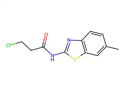3-chloro-N-(6-methyl-1,3-benzothiazol-2-yl)propanamide structure