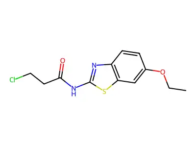 3-chloro-N-(6-ethoxy-1,3-benzothiazol-2-yl)propanamide structure