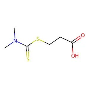 3-[(Dimethylcarbamothioyl)sulfanyl]propanoic acid structure