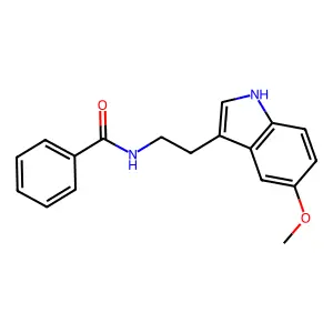 N-(2-(5-methoxy-1H-indol-3-yl)ethyl)benzamide structure