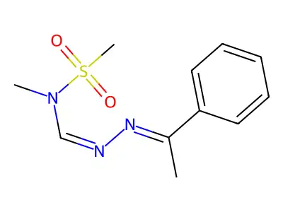 N-methyl-N-methylsulfonyl-N'-(1-phenylethylideneamino)methanimidamide structure