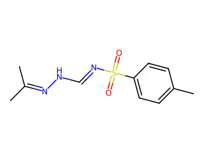 N'-(4-methylphenyl)sulfonyl-N-(propan-2-ylideneamino)methanimidamide structure