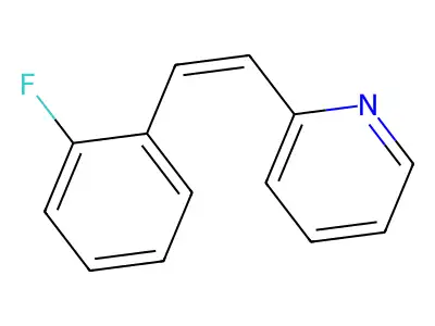 Pyridine, 2-(2-(2-fluorophenyl)ethenyl)-, (Z)- structure