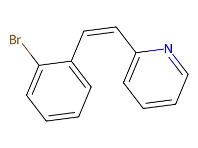 Pyridine, 2-(2-(2-bromophenyl)ethenyl)-, (Z)- structure