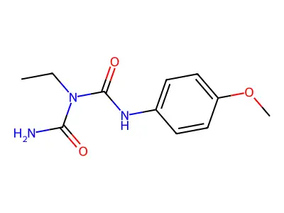 1-Ethyl-5-(4-methoxyphenyl)biuret structure