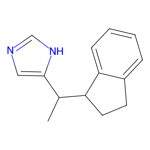 1H-Imidazole, 4-[1-(2,3-dihydro-1H-inden-1-yl)ethyl]- structure