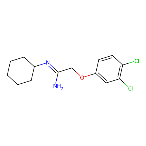 N-cyclohexyl-2-(3,4-dichlorophenoxy)ethanimidamide structure