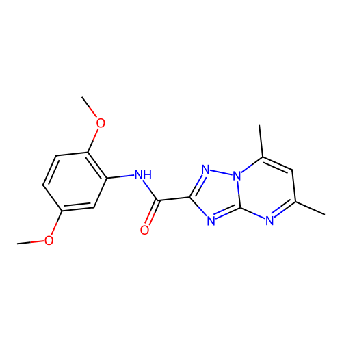 N-(2,5-dimethoxyphenyl)-5,7-dimethyl-[1,2,4]triazolo[1,5-a]pyrimidine-2-carboxamide structure