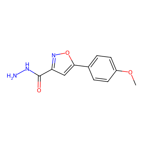 5-(4-Methoxyphenyl)-3-isoxazolecarbohydrazide structure