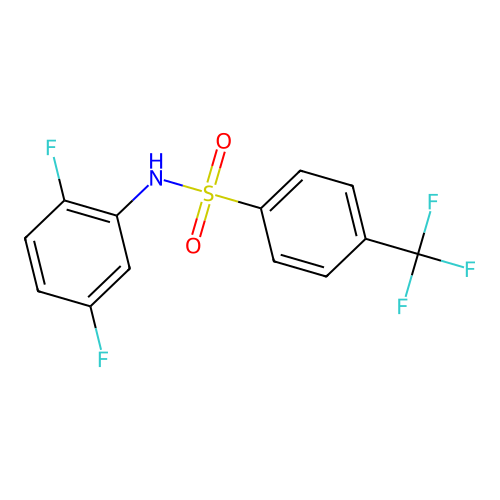 N-(2,5-difluorophenyl)-4-(trifluoromethyl)benzenesulfonamide structure