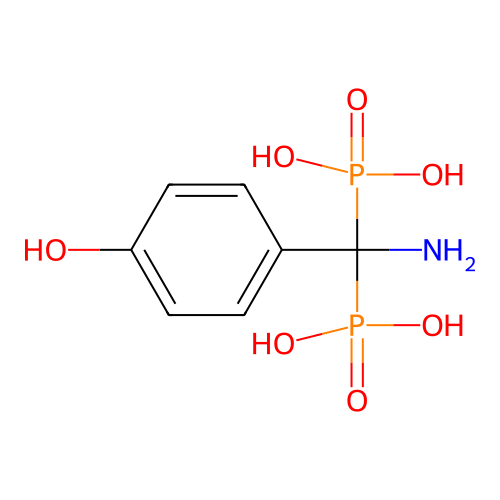 alpha-Amino-(4-hydroxybenzylidene)diphosphonate structure