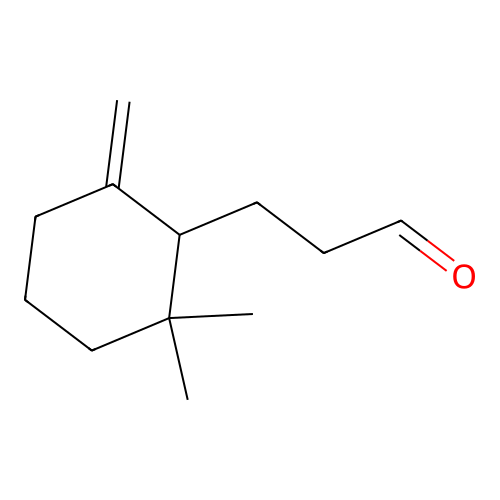 Cyclohexanepropanal, 2,2-dimethyl-6-methylene- structure