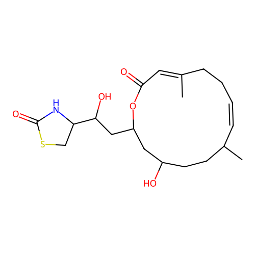 2-Thiazolidinone, 4-(1-hydroxy-2-(4-hydroxy-7,12-dimethyl-14-oxooxacyclotetradeca-8,12-dien-2-yl)ethyl)- structure