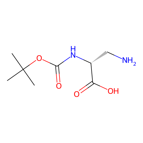 3-Amino-N-(tert-butoxycarbonyl)-D-alanine structure