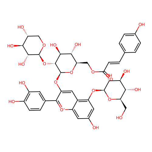 Cy 3-coumSamb-5-Glc structure