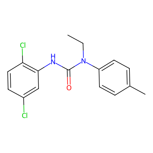 N'-(2,5-dichlorophenyl)-N-ethyl-N-(4-methylphenyl)urea structure
