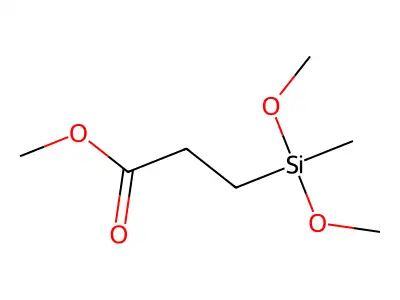 2-Carbomethoxyethyldimethoxymethylsilane structure