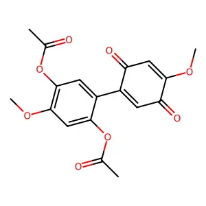 [4-acetyloxy-5-methoxy-2-(4-methoxy-3,6-dioxocyclohexa-1,4-dien-1-yl)phenyl] acetate structure