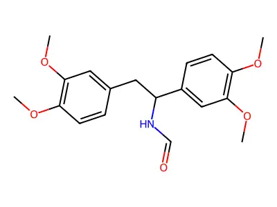 1,2-Bis(3,4-dimethoxyphenyl)ethylformamide structure