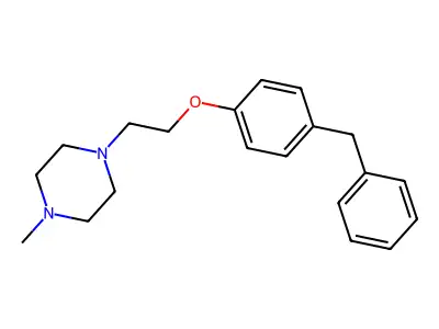 1-[2-(4-Benzylphenoxy)ethyl]-4-methylpiperazine structure