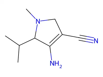 4-Amino-5-isopropyl-1-methyl-2,5-dihydro-1H-pyrrole-3-carbonitrile structure