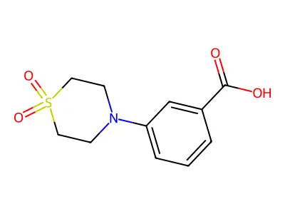 3-(1,1-Dioxidothiomorpholino)benzoic acid structure