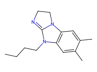 9-butyl-6,7-dimethyl-2,9-dihydro-3H-imidazo[1,2-a]benzimidazole structure