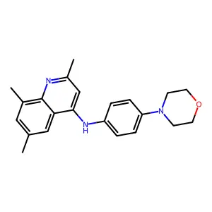 2,6,8-trimethyl-N-[4-(4-morpholinyl)phenyl]-4-quinolinamine hydrochloride structure