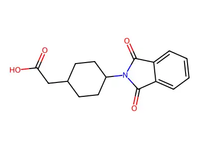 [trans-4-(1,3-Dioxo-1,3-dihydro-isoindol-2-yl)-cyclohexyl]-acetic acid structure