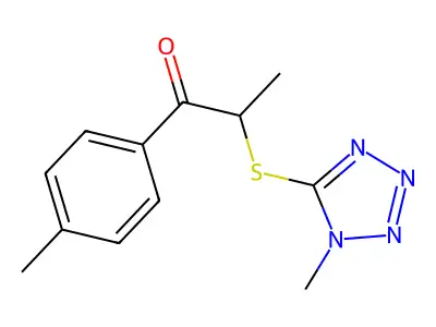 2-((1-Methyl-1h-tetrazol-5-yl)thio)-1-(p-tolyl)propan-1-one structure