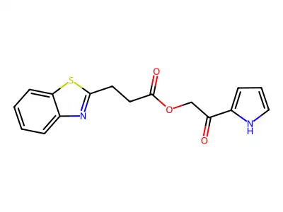 [2-oxo-2-(1H-pyrrol-2-yl)ethyl] 3-(1,3-benzothiazol-2-yl)propanoate structure