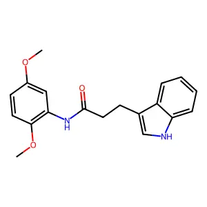 N-(2,5-dimethoxyphenyl)-3-(1H-indol-3-yl)propanamide structure