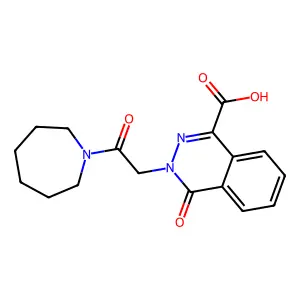 3-[2-(Azepan-1-yl)-2-oxoethyl]-4-oxophthalazine-1-carboxylic acid structure