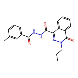 N'-(3-methylbenzoyl)-4-oxo-3-propylphthalazine-1-carbohydrazide structure