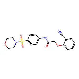 2-(2-cyanophenoxy)-N-(4-morpholin-4-ylsulfonylphenyl)acetamide structure