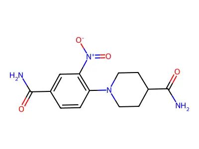 1-(4-Carbamoyl-2-nitrophenyl)piperidine-4-carboxamide structure